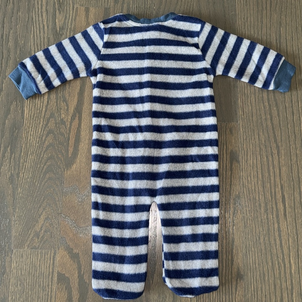 Rene Rofe Baby Striped Fleece Footie | 3-6 M - Picture 5 of 8